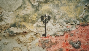 A key on the wall