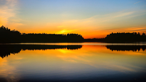 Bonnechere sunset over lake