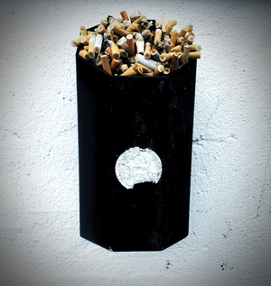Smoking ashtray on the wall