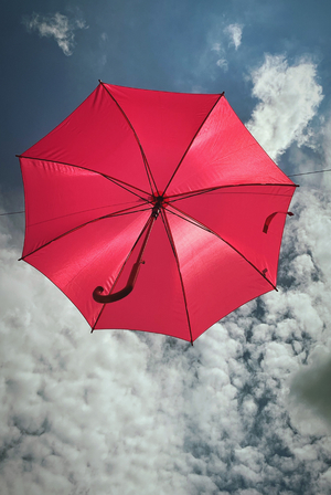An umbrella in th sky