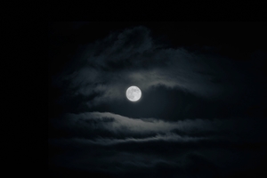 Full Moon with clouds