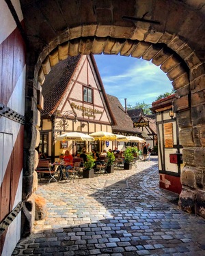 Beautifuls street in Nuremberg