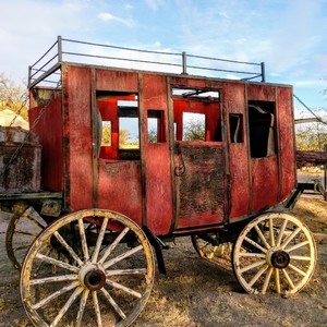 Old time Stagecoach in Dragoon Mountains Arizona