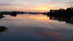 Beautiful lake in the evening