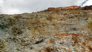 Sulfure and mineral mountainside in Bisbee Arizona
