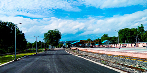 Road side view near at Railway junction