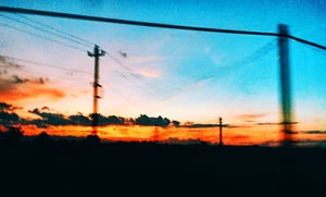 Blurred sunset
