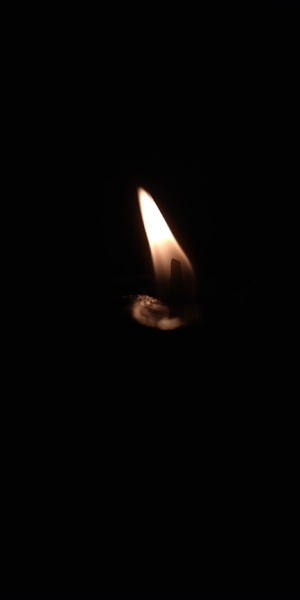 Lamp Flame in dark night