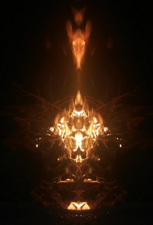 Fire Mirrored in the dead of night