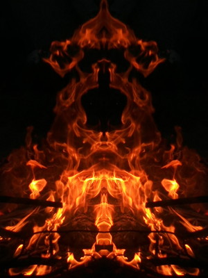 Mirrored Fire in the darkest of night