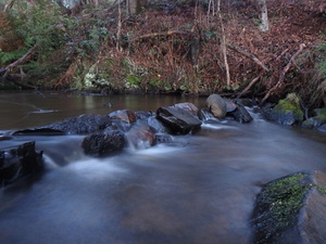 river smoothed by long exposure