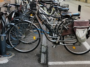 For parking bicycles