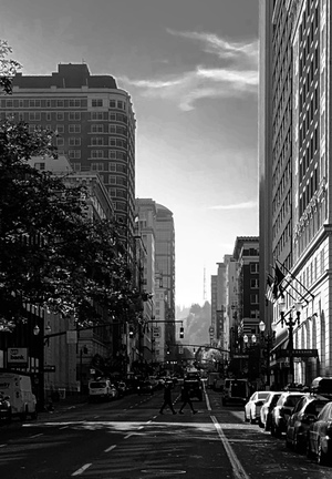 downtown Portland Broadway street
