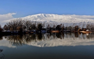 winter view of mountain in lebanon
