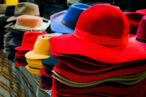 Hats at the market
