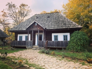 Traditional old wooden house in east Europe
