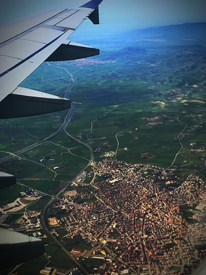 Aerial view from plane