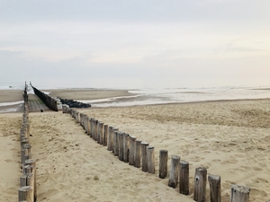 Beach ridge at Northern sea in The Netherlands