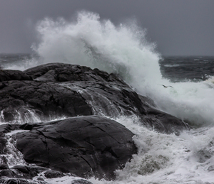 Taken a stormy and windy Day at Mølen Norway