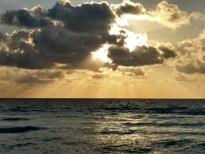 Clouds over the Ocean in Cancun.