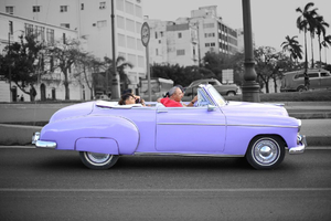 retro car in Havana convertible