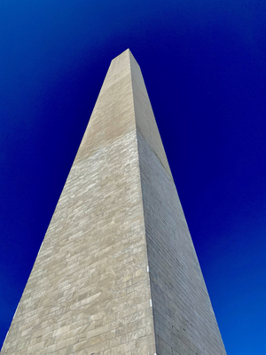 Washington Monument. Shows contrast of the sky and monument.