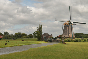 Windmill in countryside