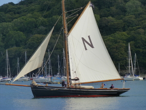 sailing boat on the river dart
