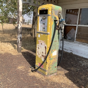 abandoned gas pump