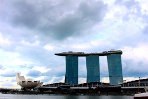 Cityscape Marina Bay Sands in Singapore City