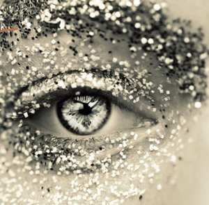 Close up of eye with glitter