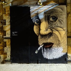 A street graffiti in Tel Aviv