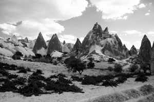 View of the mountains in the Cappadoce