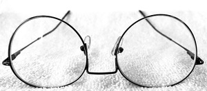 Photo of spectacles with a white background
