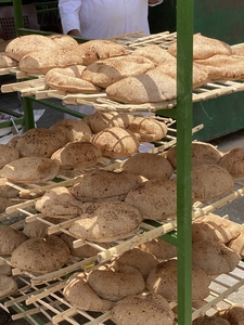 Fresh baked Egyptian bread