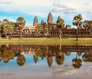 Angkor wat Temple reflection