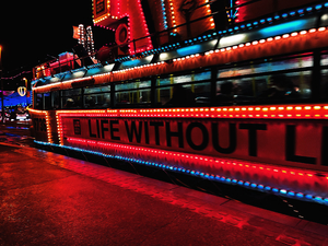 illumination tram Blackpool lights