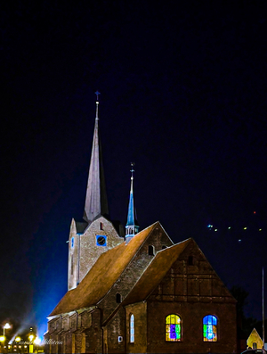 church. nighttime