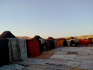 Berber camp in the Moroccan desert