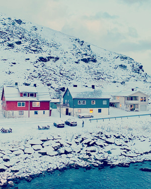 Colourful houses in North Norway