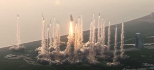 Rocket launch for Mars exploration