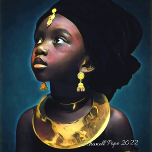 Portrait of African child with jewellery