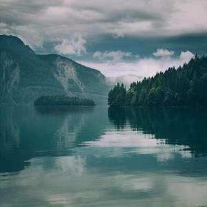 Lake with fjords in Norway