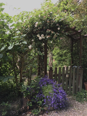 A lovely entrance to a garden.