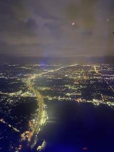 City lights seen from plane