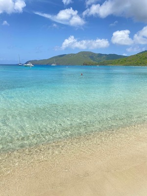 Tropical beach with crystal clear waters Saint Thomas