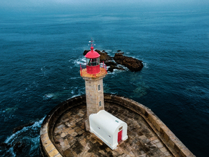 Porto, Portugal. lighthouse: Farolim de Felgueiras