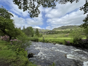 Stream in the highlands Glen Finnan Scotland