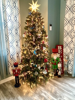 holiday scene Christmas tree