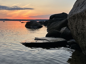 Sunnrise along rocky coast